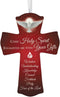 Confirmation Cross Gift Come Holy Spirit Wooden Cross with White Ribbon Hanger, 6 Inch...