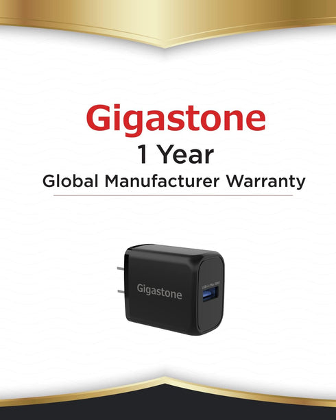 ?18W USB Charger 2-Pack??QC 3.0? Gigastone 18W USB Charger Type-A Wall Charger, Qualcomm Certified QC3.0, Compatible with iPhone iPad, LG, HTC, Ne...
