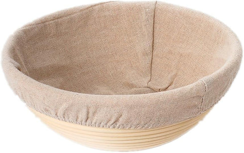 9 inch Banneton Bread Proofing Basket with Liner, Sourdough Bread Baking Supplies, Sourdough Starter Kit, Bread Making Accessories (1)...