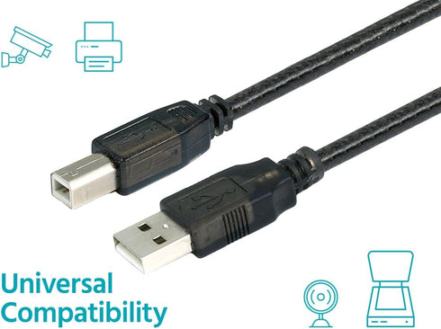 Monoprice USB 2.0 Extension Cable - USB Type-A to USB Type-B, Male to Male, Active, 28/24AWG, 49 Feet, Black...
