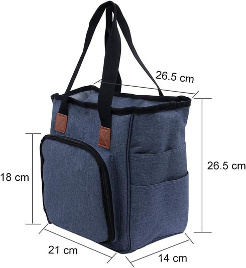 SumDirect Yarn Bag, Knitting Organizer Tote Bag Portable Storage Bag for Yarns, Carrying Projects, Knitting Needles, Crochet Hooks, Manuals and Ot...