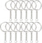 50 Pcs NANSSY 1 Inch/25mm Split Keyrings with Chain Silver Keychain Ring, Key Chains Rings Parts with Open Jump Ring and Connector...
