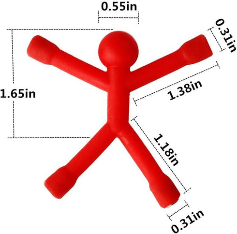 Refrigerator Magnets, 10pcs Mini Man Flexible Fridge Magnets, Cute Rubber Magnet Magnetic for Adults Office Fun Decorative Decoration (10)...