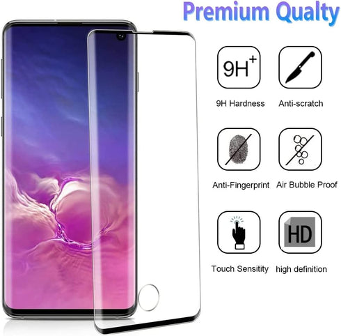 Galaxy S10e Screen Protector?2+1 Pack?Camera Lens Protector Fingerprint Compatible Full Coverage 9H Hardness Tempered Glass Screen Protector for S...
