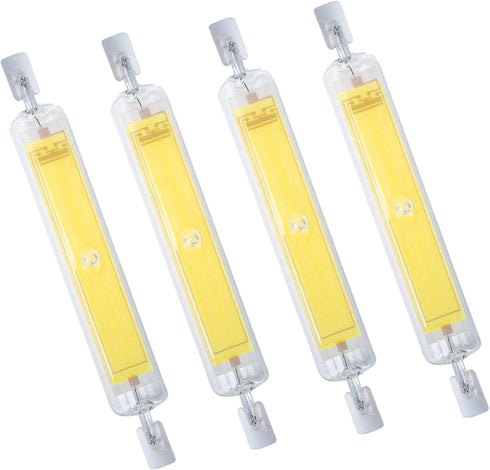 15W 118mm R7S LED Bulbs(4 Pack) 150W Halogen Enquivalent J-Type 120V Dimmable T3 R7s Base Double Ended Flood Light for Landscape Light (White)...