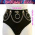 Nicute Punk Leather Chain Belt Black Goth Waist Chain Rave Body Chain Accessories for Women...