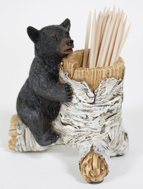 Bear Toothpick Holder 4 x 3 x 4 Inch Resin Crafted Tabletop Figurine...