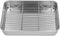 Roasting Pan, Small Stainless Steel Turkey Roaster Baking Pan Rectangular Roaster Broiling Pan with Rack for Chicken Meat Vegetable(23.5×17.5×5CM)...