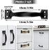 10 Pack Premium Black Pull Door Handles, 6 Inch Metal Cabinet Handle for Home Improvement, Garden Gate, Furniture Drawer Cabinet - Barn Door Hardw...