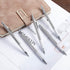 5Pcs Stainless Steel Mechanical Pencil HB Black Pencil Writing Supplies Sketch Drawing Automatic Pencil Stationey for Students...