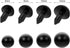 100 Pack Safety Eyes, Black Crafts Safety Eyes Spiral Solid Plastic Eyes with Washers for Bear, Doll, Puppet, Plush Animal and DIY Craft (12mm)...