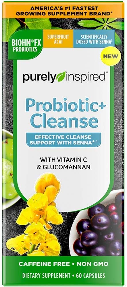 Detox Cleanse | Purely Inspired 7 Day Cleanse + Probiotics | Acai Berry Cleanse | Whole Body Cleanse Detox for Women & Men | Body Detox with Senna...