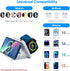 Wireless Charging Station 3 in 1 Foldable Magnetic 15W Travel Multiple Devices Fast Charger for iPhone 15/14/13/12 Series, AirPods 3/2/Pro/Pro2, i...