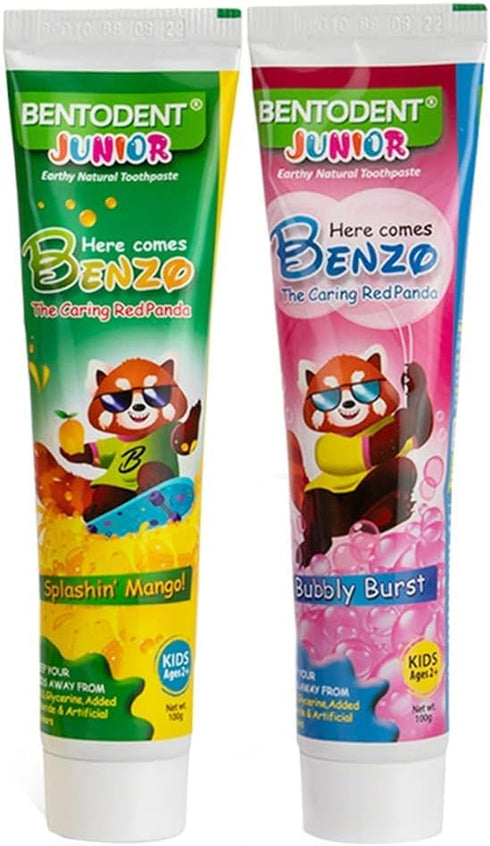 Bentodent Kids Toothpaste - All Natural kids toothpaste - Made Safe Certified Kids toothpaste- No SLS,Veg, Fluoride Free toothpaste kids 2+ Age - ...