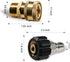 Pressure Washer Nozzle Tips, 5 Pack Tip Attachments Multiple Degrees Nozzles For 1/4 Inch Power Washer Wand, 4000 PSI 2.5 GPM, Quick Connect Fitti...