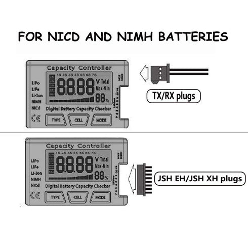 Cellmeter 7 Digital Battery Capacity Checker Controller Tester Voltage Tester for LiPo Li-ion NiMH Nicd Battery...