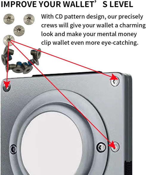 Maintenance Screws and Screwdriver for Minimalist Wallet Replacement Wallet Screws for Slim Wallet (Basic Silver)...