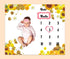 Baby Monthly Milestone Blanket| Sunflower Bee Honeycomb Golden Honey Pot | Newborns 1 to 12 Months Unisex Include 4 Frames and 1 Headband 48"x40" ...