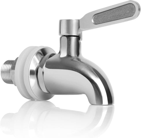 BTSKY™Stainless Steel Beverage Dispenser Replacement Spigot Fits 16mm?5/8 inch?Opening - No Lead Dispenser Replacement Faucet, Polished Finish...