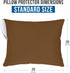 Utopia Bedding Waterproof Pillow Protector Zippered (2 Pack) Standard Mocha – Pillow Encasement 20 x 26 Inches...
