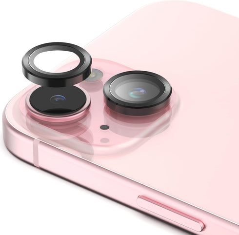 Sinjimoru iPhone 15 Metal Frame for Multi Layered Tempered Glass Lens, Camera Lens for iPhone 15 Phone Camera Lens Glass. Sinji CamGlass Metallic ...