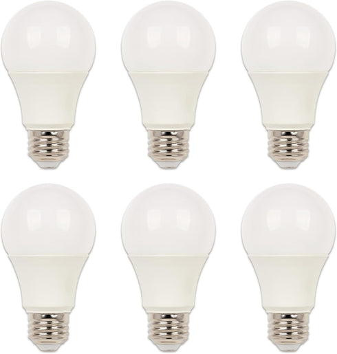 Westinghouse 5229120 14 Watt (100 Watt Equivalent) A19 Daylight LED Light Bulb, Medium Base, 6 Pack...