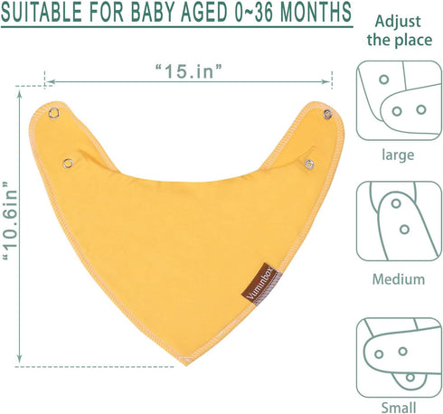 Baby Bandana Drool Bibs 6-Pack Made with 100% Organic Cotton, Absorbent and Soft Unisex (6 Pink Girl)...