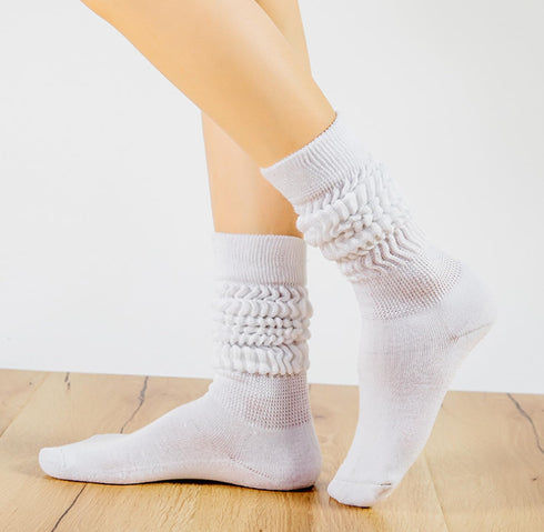 Galsang Women's Vintage Knit Cotton Slouch Boot Socks Casual Crew Socks,Thick Knit Wool Socks Gift Socks,Size 5-10,#B65...