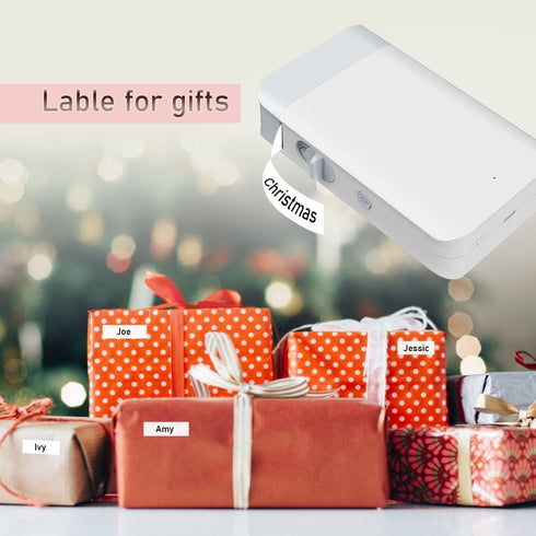 Label Maker Mini Bluetooth Thermal Label Printer Rechargeable Portable Pocket Inkless Printer, Mini Sticker Maker with 3 Tapes for School Office K...