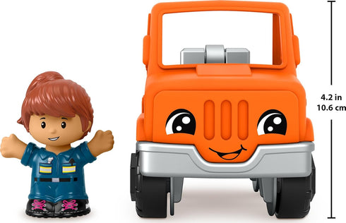 Fisher-Price Little People Toddler Toy Help and Go Tow Truck and Figure for Pretend Play Kids Ages 1+ Years...