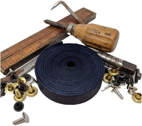 TOFL Genuine Top-Grain Leather Strap | 72 Inches Long | 5/8 Inch Wide | 1/16 Inch Thick (4-5 oz) | 1 Leather Strip for DIY Arts & Craft Projects, ...