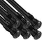 Tension Rods 28 to 48 Inches 6 Pack Adjustable Extension Black Spring Loaded Curtain Tension Rod for Windows, Closet, Cupboard, Kitchen, Bathroom,...