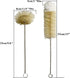 Coralpearl Stainless Steel Soda Bottle Cleaning Brush Set Natural Boar Bristle Wool Tip Long Handle, Flexible Bendable Thick Wire Cleaner for Narr...