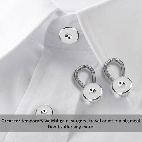 20 PCS Collar Extenders, Flexible Button Extenders, Versatile Waistband Extenders for Women and Men Shirt Pants Dress Trouser Favors...