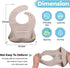 Set of 2 Waterproof Silicone Baby Bibs | Mess-Free Mealtime, Adjustable Buttons, Extra-Wide Pocket |...