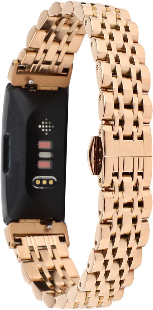 Chofit Metal Bracelet Compatible with Fitbit Inspire/Inspire HR/Inspire 2 Bands, Stainless Steel Replacement Strap Bangle Bracelet Wristband Acces...