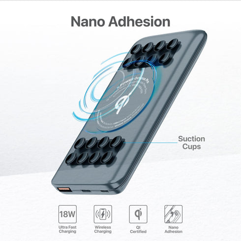 X.Power Octopus PRO Qi-Certified Quick Charge Wireless Power Bank, PD18W + 10W, 10000mAh-Auto Shut Off Fast Charging (Charcoal)......