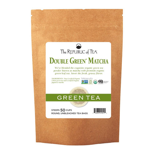 The Republic of Tea Double Green Matcha, 50 Tea Bags, Gourmet Blend of Organic Green Tea And Matcha Powder...