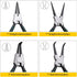 Snap Ring Pliers Set, 2pcs 7" Internal/External Circlip Pliers Kit with Bent Jaw, Heavy Duty Precision Spring Loaded Pliers for Ring Remover Retai...