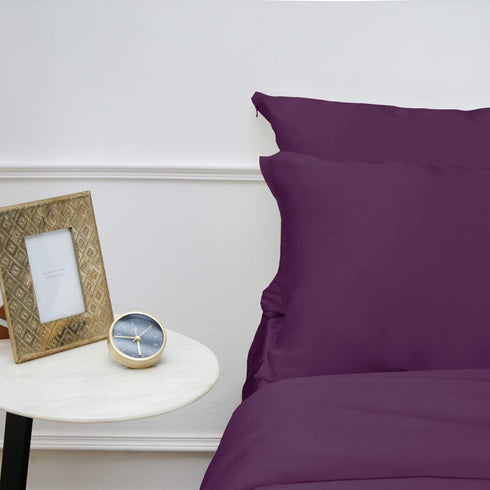 INSSL Mulberry Silk Pillowcase fr Hair and Skin Health, Natural Silk Pillow Cover with Hidden Zipper Both Side Silk1 pcs (Dark Purple, Queen 20"x ...