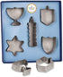The Dreidel Company Stainless Steel Hanukkah Cookie Cutters, 5 Hanukkah Menorah, Dreidel, Star, Maccabee Shield Shaped Cookie Cutters...