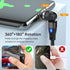 Magnetic Charging Cable, PD 60W USB C Cable Fast Charging, 7 pin 540° Rotation with Led Light, 480Mbps Data Transfer, 3 in 1 Cord for iPhone, Andr...