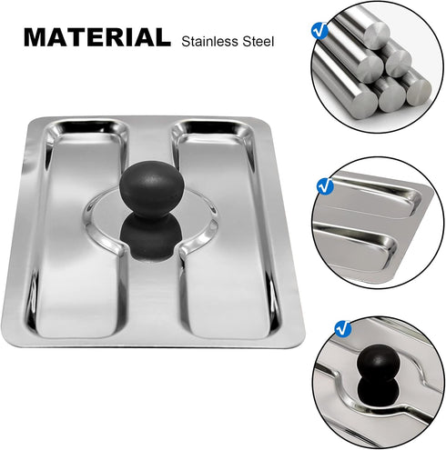 Toaster Dust Cover, Stainless Toaster Appliance Top Cover, Steel Electric Bread Maker Upper Cover for Bread Machine...