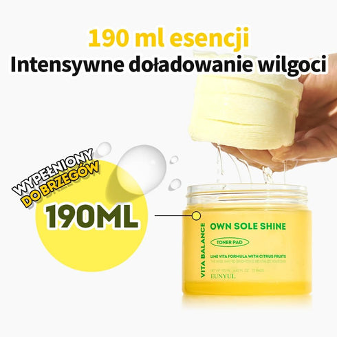 EUNYUL Vita Balance Own Sole Shine Toner Pad 70 Pads 6.43 fl. oz. Vitamin C Toner Pads Korean Skincare Vitamin Skincare...