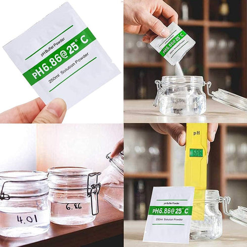 VERENIX 18 Pcs pH Meter Buffer Solution Powder, pH Buffer Calibration Solution Powder, pH Meter Calibration Packets for Precise and Easy Use, 4.01...
