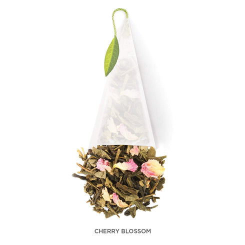 Tea Forte Cherry Blossom Organic Green Tea, Petite Presentation Box Tea Gift Set Sampler with 10 Handcrafted Pyramid Tea Infusers...