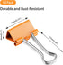 Small Binder Clips, 3/4 Inch (19mm) Binder Clips, 50 Pack Mini Binder Clips (Orange)...