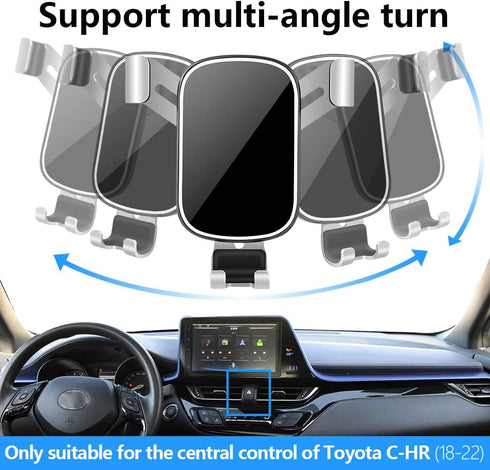 LUNQIN Car Phone Holder for Toyota C-HR CHR 2018 2019 2020 2021 2022 LE XLE Premium Nightshade Limited Auto Interior Accessories Cell Phones Mount...