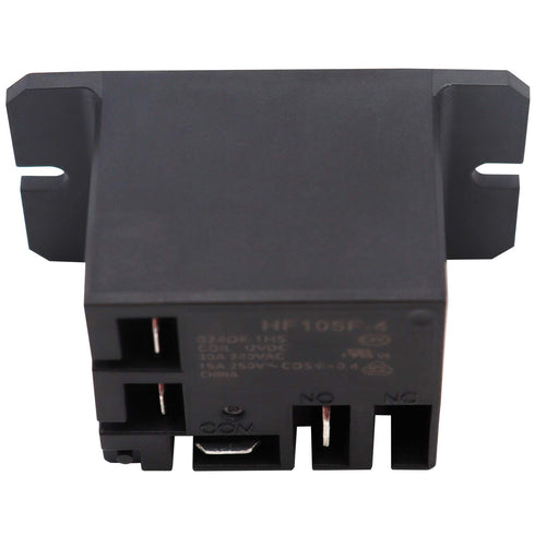 Tnisesm 2PCS Power Relay SPST(1 NO) DC12V Coil, 30A SPST 120 VAC with Flange Mounting and 8 Quick Connect Terminals Wires Mini Relay HF105F-4-DC12...