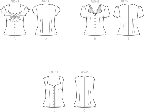 Simplicity Misses' Sweetheart Neckline Loose Fitting Blouse Packet, Code 9287 Sewing Pattern, Sizes 12-20, White...